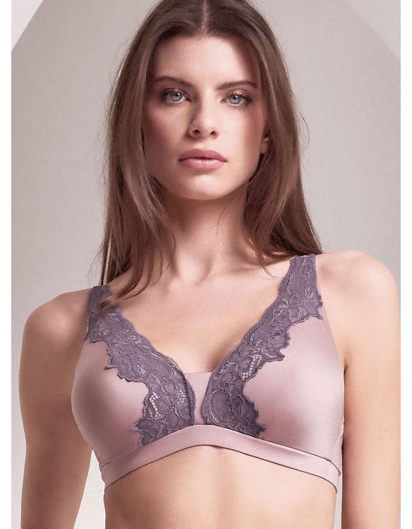 Wireless triangle bra with removable soft padding - DÉCO