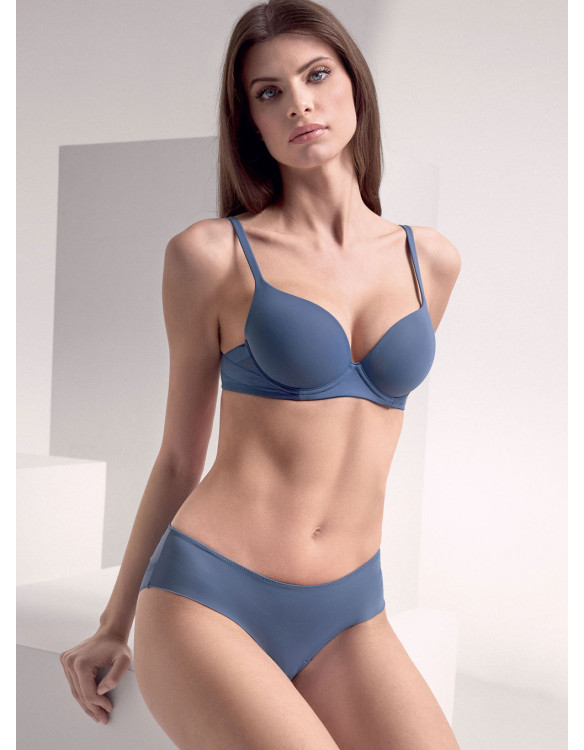 Soft padding, deep plunge balcony bra - EXTRAordinary