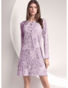 Long sleeve grandad nightdress - CACHEMIRE