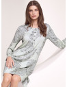 Long sleeve grandad nightdress - CACHEMIRE