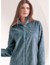 Long sleeve full zip homewear night gown. BRAID  Series