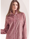 Long sleeve full zip homewear night gown. BRAID  Series