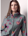 Long sleeve full zip homewear night gown. FRIDA Series